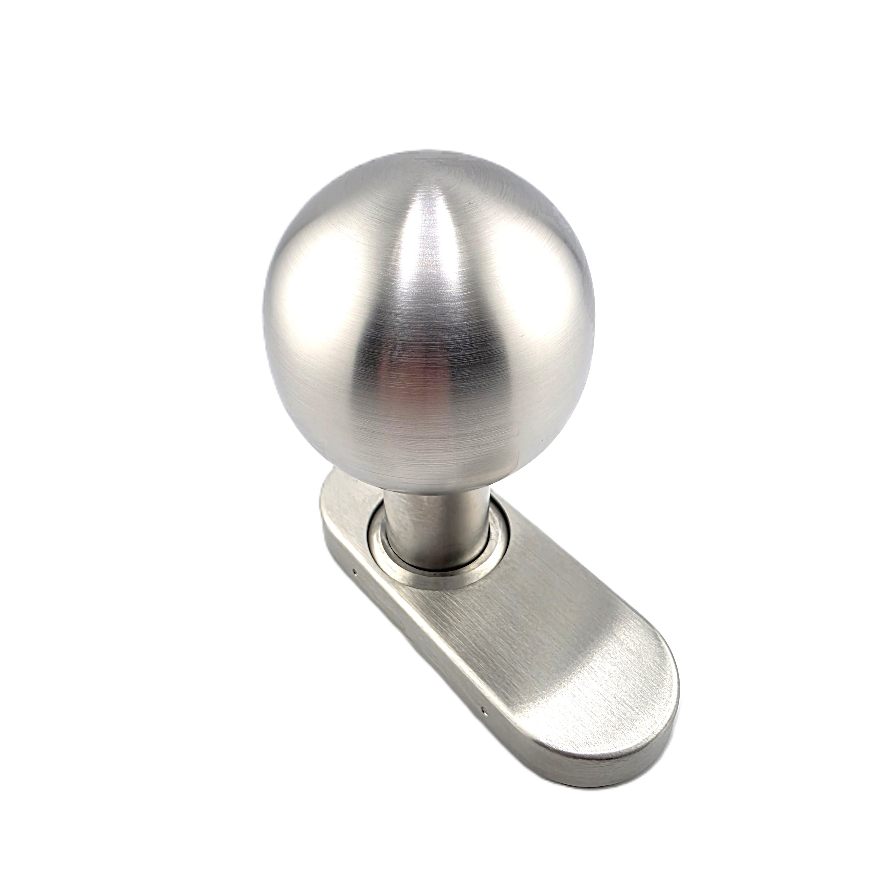 V2A-Knauf fest mit Schild