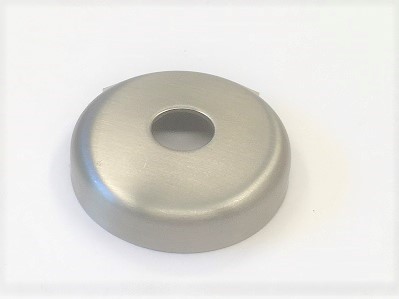 Edelstahl-Rosette Ø 45 x 1,5 mm, gelocht mit Mittelloch Ø 12,5 mm, Ausführung KB, geschliffen K240