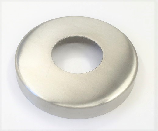 Edelstahl-Rosette Ø 105 x 1,5 mm, gelocht mit Mittelloch Ø 49 mm, geschliffen K240