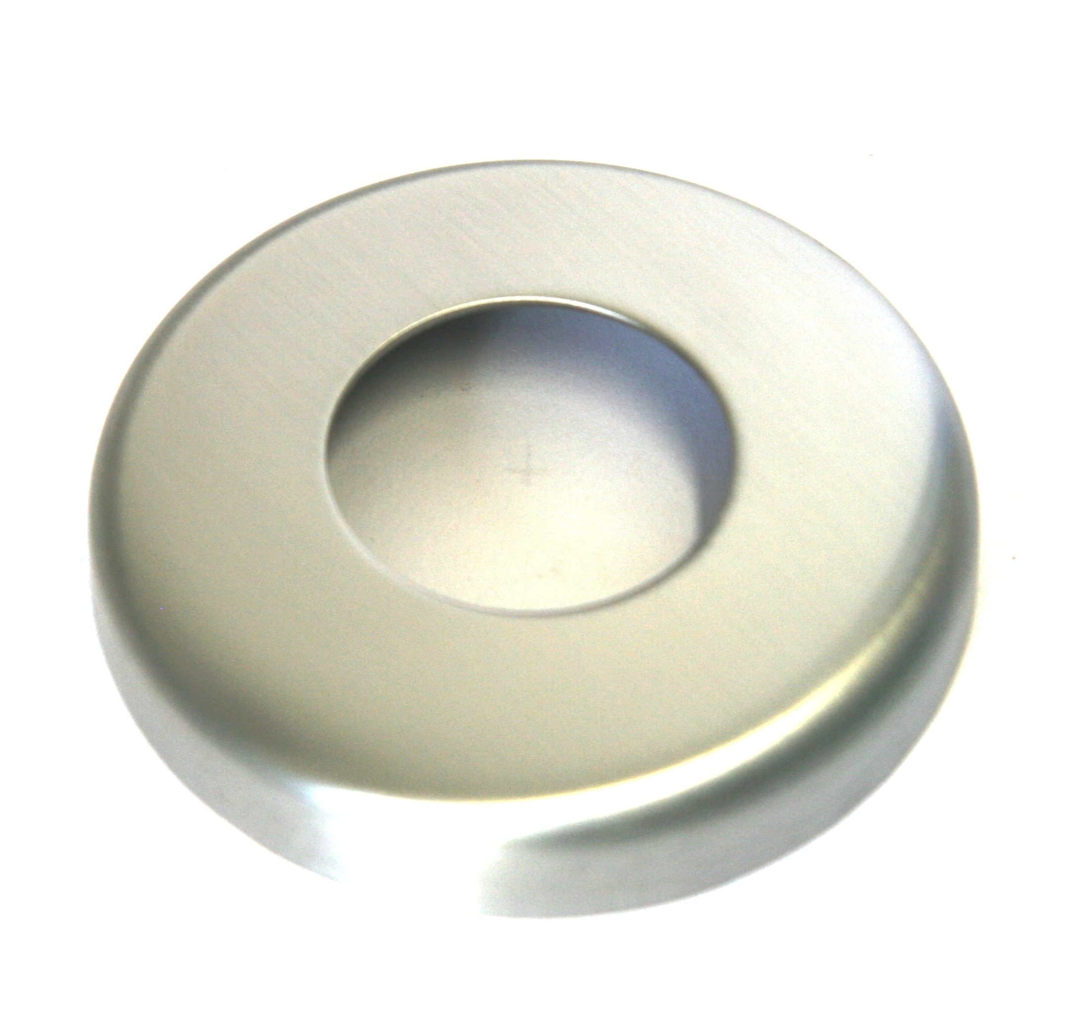 Abdeckrosette aus V2A geshcliffen K240 Ø 64 mm mit MIttelloch Ø 25,5 mm