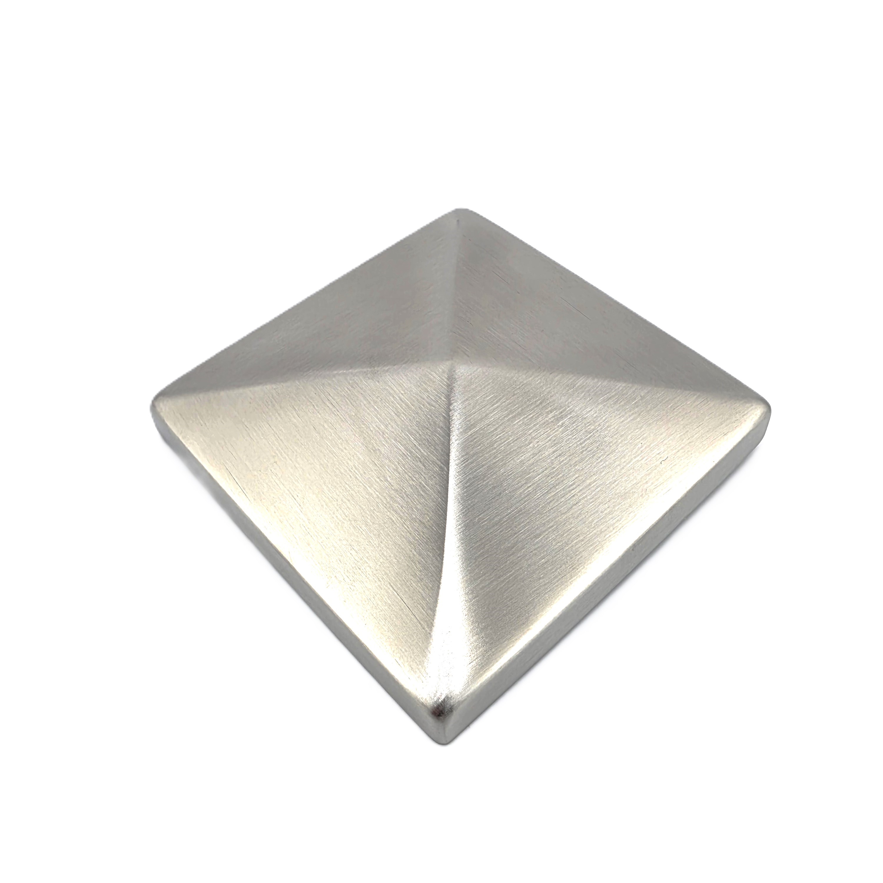 Pyramidenkappe aus Edelstahl für 100 x 100 mm