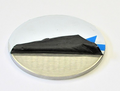 42102 - V4A Ronde Ø 100 x 6 mm, einseitig geschliffen K240 + Schutzfolie