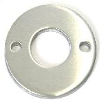 Edelstahl-Ronde Ø 120 x 6 mm, ML Ø 34 mm und 2 Befestigungslöcher Ø 11 mm auf Lkr. 90 mm