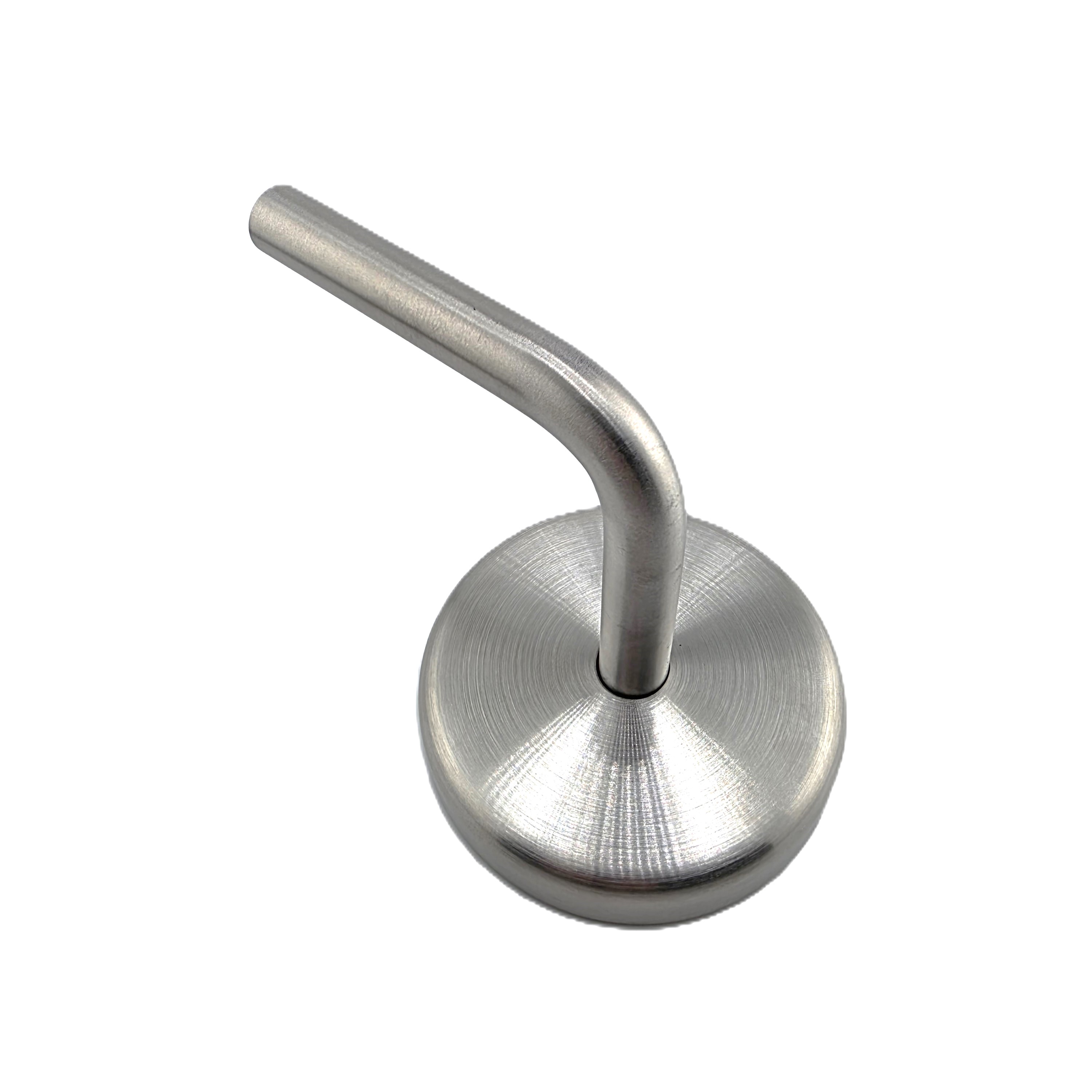 Edelstahl Handlaufträger mit RO 70 x 4 und Cliprosette